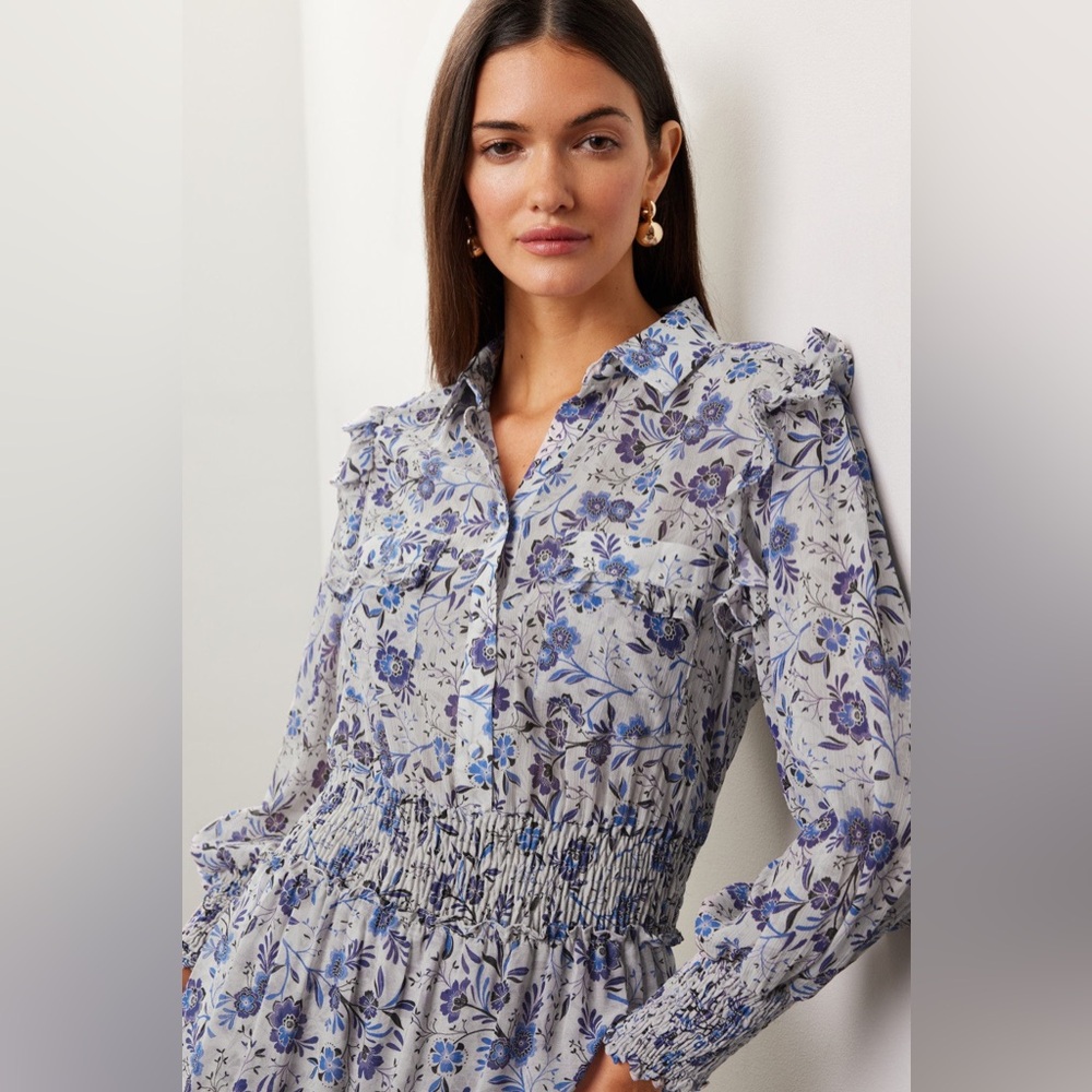 Misa Los Angeles Aydeniz Maxi Dress Floral Print Boho Dress Size XS/S - Picture 3 of 13